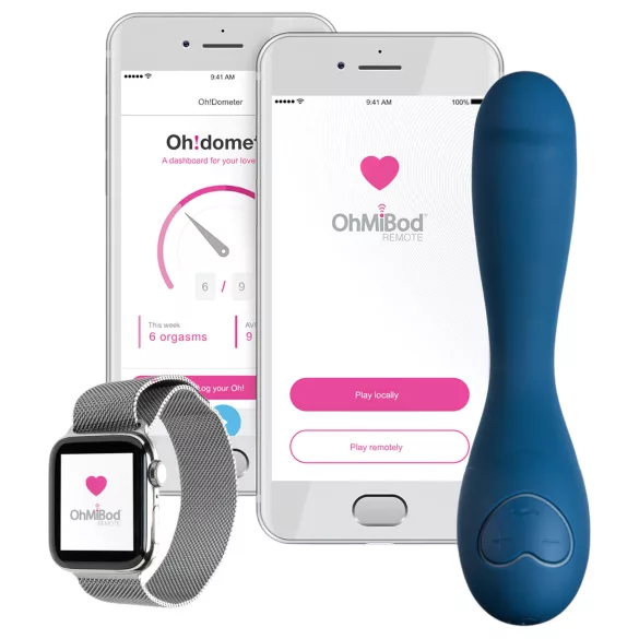 OhMiBod Bluemotion Nex 2 - Vibrador de ponto G controlado por app (azul)