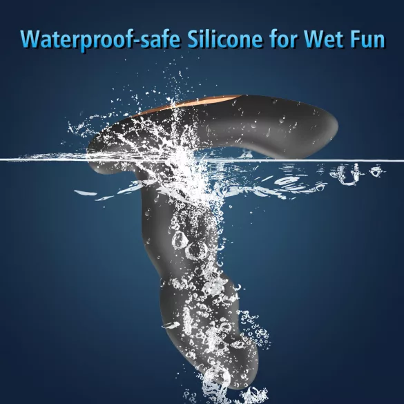 Aixiasia Hiross - vibrador anal rotativo - silicone preto