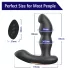 Aixiasia Hiross - vibrador anal rotativo - silicone preto