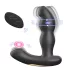 Aixiasia Hiross - vibrador anal rotativo - silicone preto