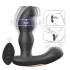 Aixiasia Hiross - vibrador anal rotativo - silicone preto