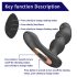 Aixiasia Hiross - vibrador anal giratório (preto)