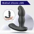Aixiasia Hiross - vibrador anal rotativo - silicone preto