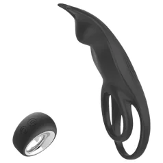   Aixiasia Hoody B - anel peniano vibratório recarregável controle remoto preto