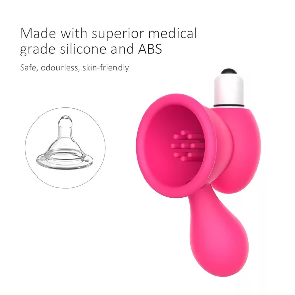 Aixiasia Bobo - sugador de seios vibratório - silicone rosa