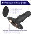 Aixiasia Roy - Vibrador Anal com Controle Remoto Recarregável (Preto)