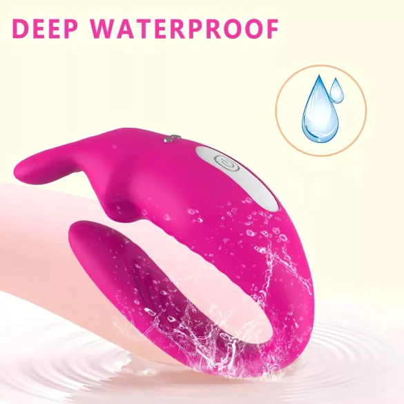 Aixiasia Hera - vibrador duplo recarregável com controle remoto (rosa)