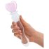 Dildo de Vidro Transparente com Coração