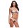 Baci - conjunto floral de renda + calcinha aberta - M/L