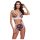 Baci - conjunto floral rendado, cintura alta - M/L