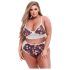 Baci Plus Size - conjunto floral rendado