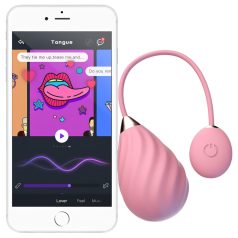   Magic Motion Sundae - ovo vibrador recarregável controle app silicone rosa