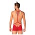 Obsessive Mr. Reindy - Fantasia Masculina de Rena (3 peças) - Vermelho
