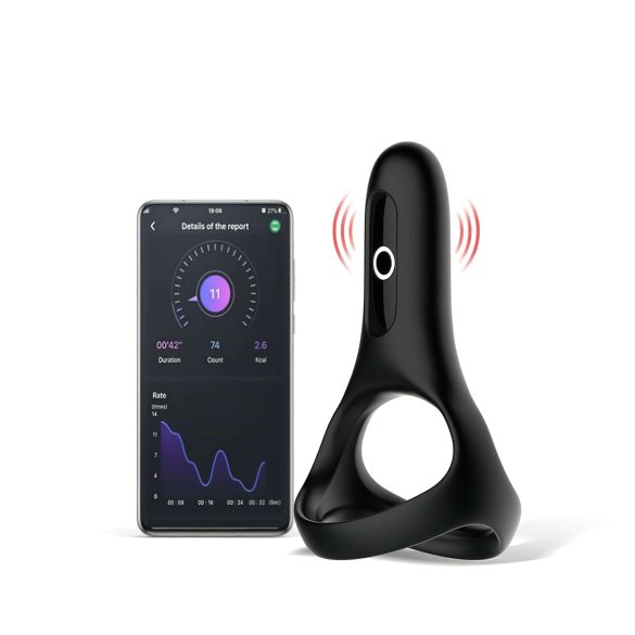Magic Motion Rise - anel peniano vibratório inteligente recarregável (preto)
