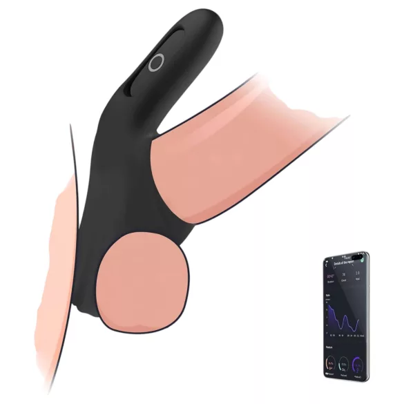 Magic Motion Rise - anel peniano vibratório recarregável inteligente - preto