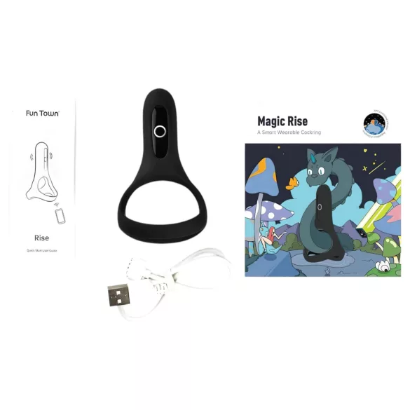 Magic Motion Rise - anel peniano vibratório recarregável inteligente - preto