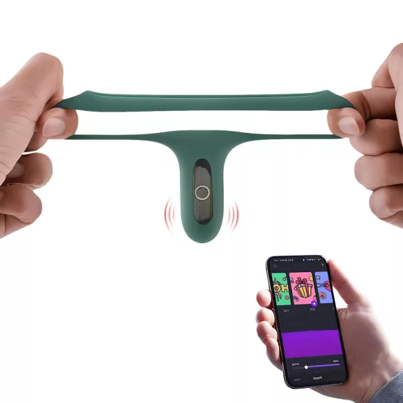 Magic Motion Rise - Anel peniano vibratório controlado por aplicativo, para homens (verde)
