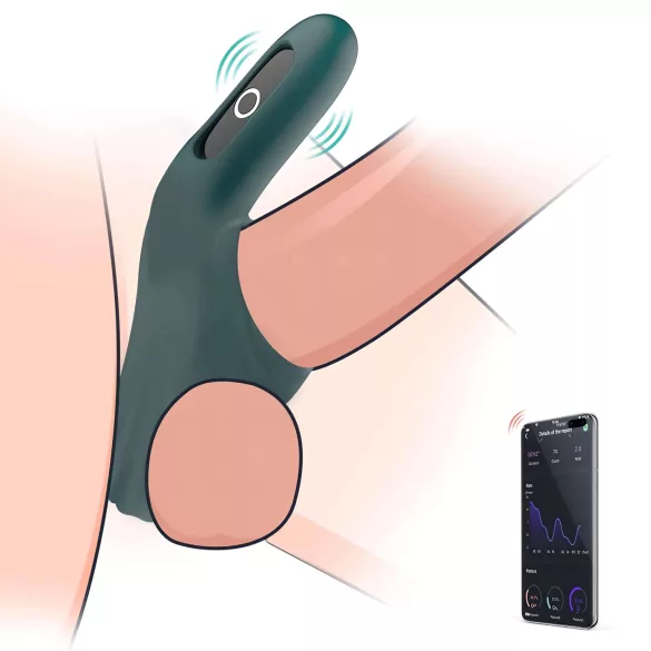 Magic Motion Rise - Anel peniano vibratório controlado por aplicativo, para homens (verde)