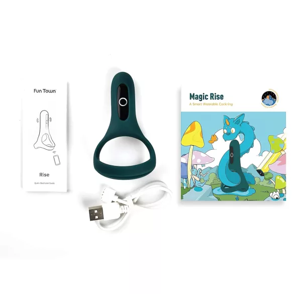 Magic Motion Rise - Anel peniano vibratório controlado por aplicativo, para homens (verde)