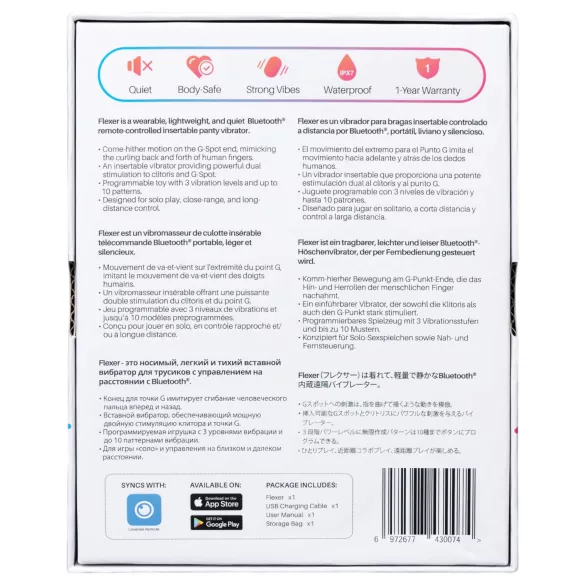 LOVENSE Flexer Panty - vibrador 2 em 1 recarregável (rosa)