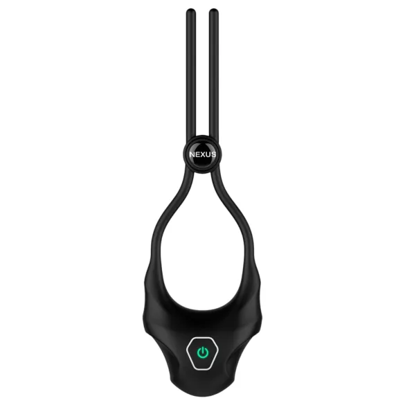 Nexus Forge - anel peniano vibratório ajustável - silicone preto