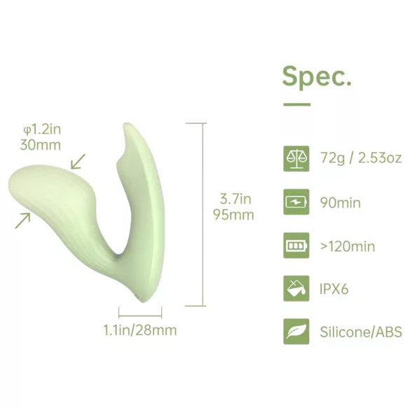 Magic Motion Umi - Vibrador 2 em 1 controlado por app (verde)