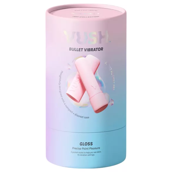 Vush Pop Gloss - mini vibrador recarregável à prova d’água - rosa