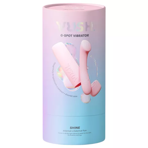 Vush Pop Shine - vibrador ponto G recarregável à prova d'água - rosa