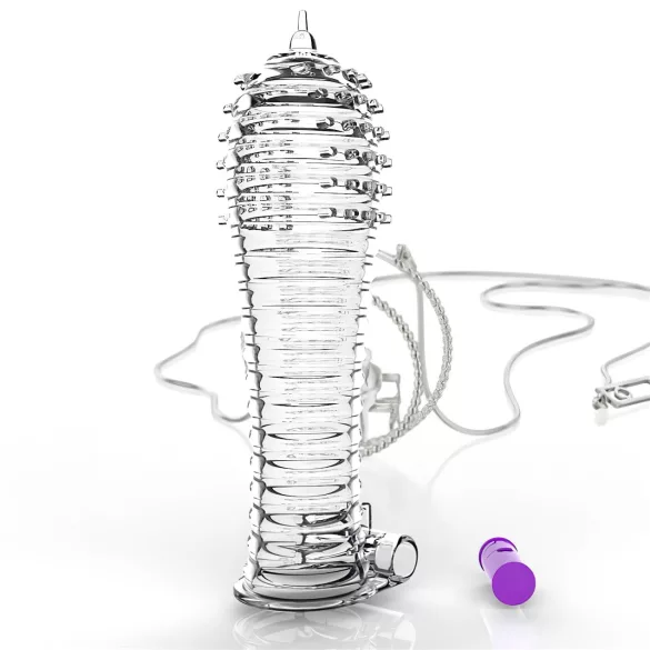 Lonely - capa peniana vibratória engrossadora - transparente