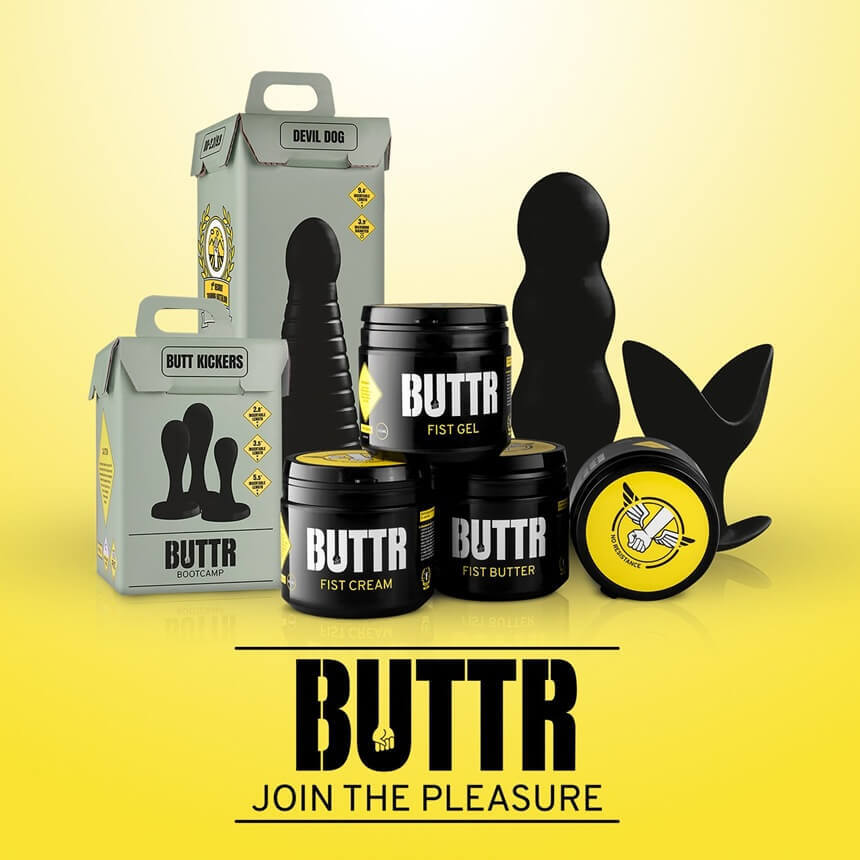 Produtos BUTTR para fisting: gel de fisting, dildo para fisting, luva de fisting | Desirel.pt Sex Shop - 100% discreto