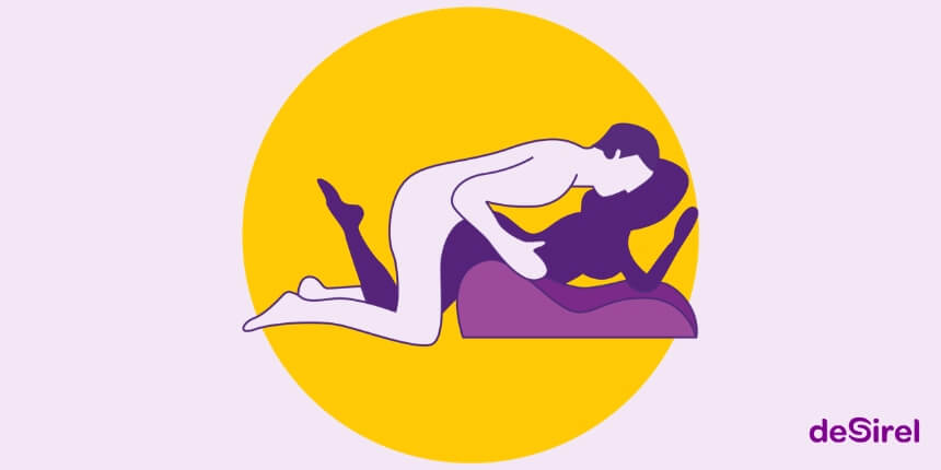 Posição sexual Ângulo de Elite com a almofada sexual Desirel Magic Pillow | Desirel.pt Sex Shop