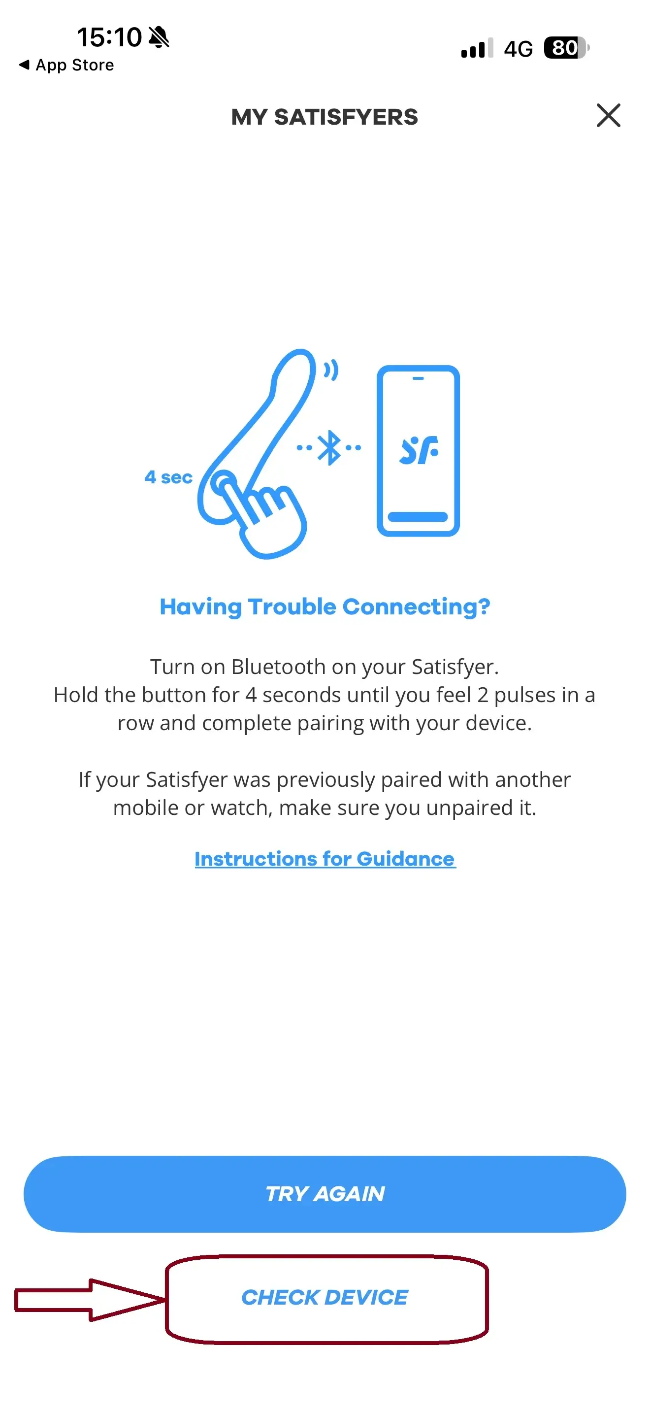 Satisfyer Connect App: guia passo a passo passo 2 | Desirel Sex Shop